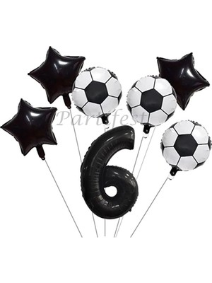 Parti Station Futbol Konsept Balon Set Maç Konsept Doğum Günü Set Yaş Balon Set