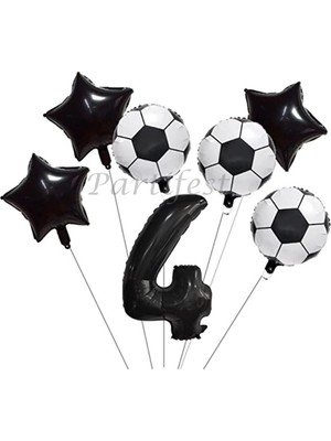 Parti Station Futbol Konsept Balon Set Maç Konsept Doğum Günü Set Yaş Balon Set