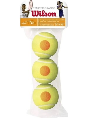 Wilson Wrt 137300 Starter  Game Başlangıç Yumuşak Tenis Topu 3'lü Paket Turuncu Renk Poşetli Ambalaj Wrt137300-000