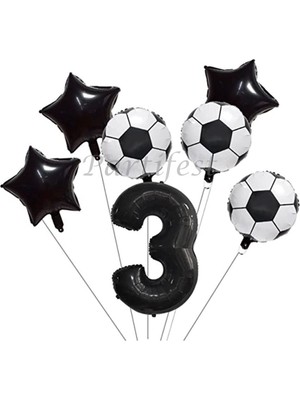 Parti Station Futbol Konsept Balon Set Maç Konsept Doğum Günü Set Yaş Balon Set