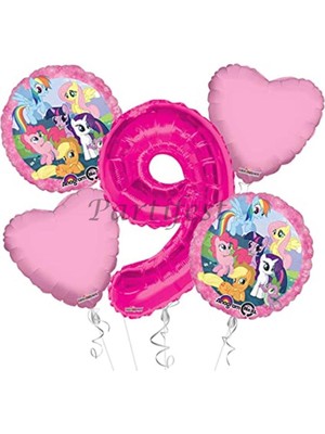 Parti Station My Little Ponny Balon Set Balon Folyo Set My Little Ponny Konsept Doğum Günü Set Yaş Balon