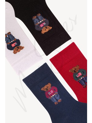 Mono Socks Çocuk 4'lü Teddy Bear Ayıcıklı Çorap