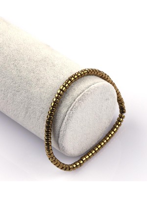 Alibaba Doğaltaş Hematit Doğal Taş Bileklik 2 x 4 mm Rondel Kesim