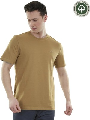 Alpinist Erkek Tişört - Pamuklu Spor Tişört - Lucid - Camel (600616)