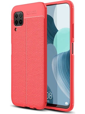 Heptek İletişim Huawei P40 Lite Kılıf Deri Görünümlü Renk Atmayan Dayanaklı Silikon Kapak (Niss)