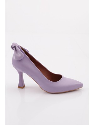 DGN 700 Kadin Sivri Burun Parmak Dekolteli Arka Fiyonklu Kadeh Topuk Ayakkabi
