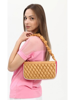 Morpelikan Kapitone Nakışlı Çok Renkli Kadın Omuz Çantası