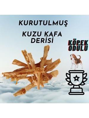 Sevimli Pet Store Premium Kuzu Kafa Derisi 150gr - Zor Çiğnenen Doğal Köpek Kemirme Çerezi