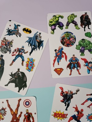 EyER Shoping Süper Kahramanlar Hulk Örümcek Adam Ironman Etiket Sticker