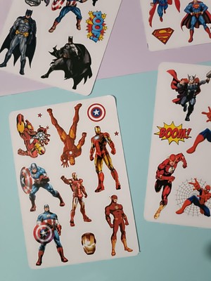 EyER Shoping Süper Kahramanlar Hulk Örümcek Adam Ironman Etiket Sticker