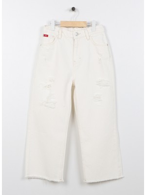 Lee Cooper Lastikli Bel Beyaz Kız Çocuk Denim Pantolon 232 Lcg 121003 Maldives White Jean