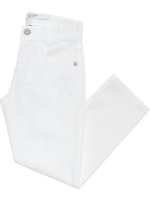 U.S. Polo Assn. Normal Bel Boru Paça Beyaz Erkek Çocuk Chino Pantolon MICHAELKIDS23Y