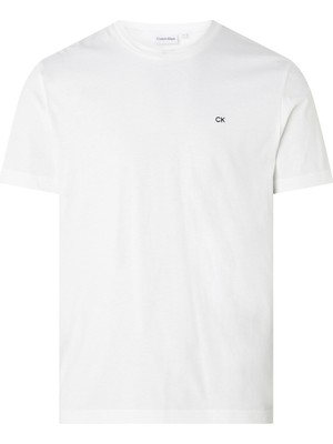 Calvin Klein Bisiklet Yaka Beyaz Erkek T-Shirt K10K110589YAF