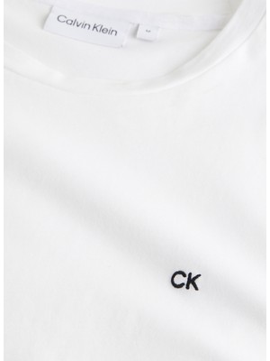 Calvin Klein Bisiklet Yaka Beyaz Erkek T-Shirt K10K110589YAF