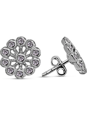 Sunshine Zirkon Taşlı Trend Gümüş Küpe