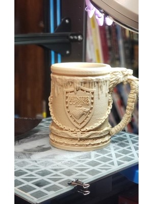 Turansoy Craft Game Of Thrones Stark Hanedanı Kupa Bardak 16CM Çap (Dev Boy)