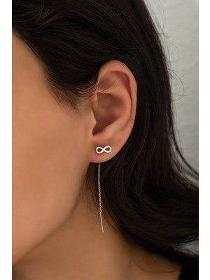 Sunshine 925 Ayar Gümüş Sallantılı Sonsuzluk Küpe