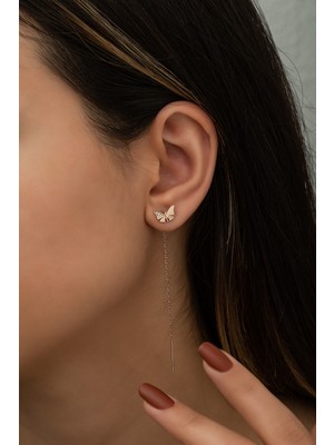 Sunshine 925 Ayar Gümüş Kelebek Küpe