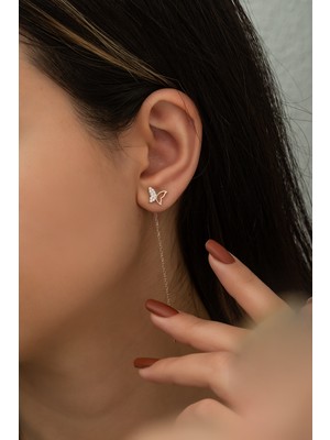 Sunshine 925 Ayar Gümüş Kelebek Küpe