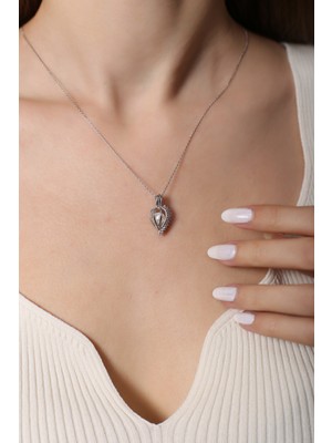 Sunshine 925 Ayar Gümüş Zirkon Taşlı Incili Kolye