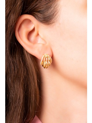 Sunshine 925 Ayar Gümüş Zirkon Taşlı Küpe