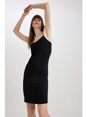 DeFacto Bodycon Kare Yaka Askılı Mini Elbise A5178AX23SM