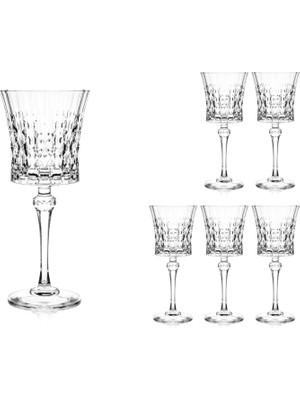 Es Dekor Cristal D'arques Fransız Paris Lady Diamond 6lı Cam Şarap Kadeh 27CL