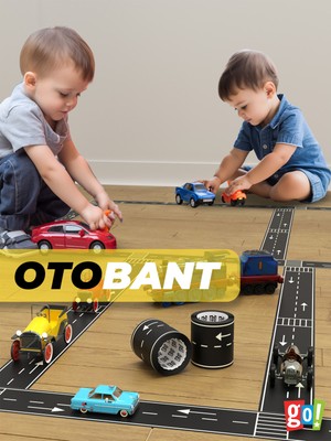 Go Toys Otobant Eğitici ve Eğlenceli Yol Yapım Bandı - Çocuk Trafik Bantı - Road Tape Oyun Bandı