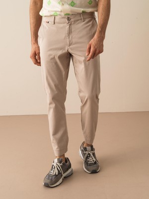Xint Erkek Taş Rengi Slim Fit Pamuklu Pantolon