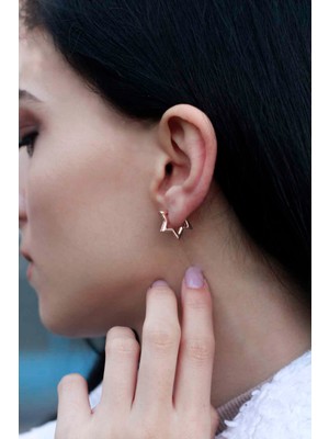 Sunshine Zirkon Taşlı 925 Ayar Gümüş Yıldız Küpe