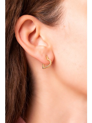 Sunshine 925 Ayar Gümüş Kalp Küpe