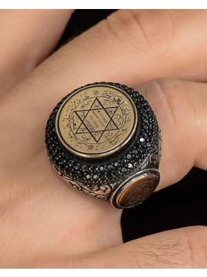 Prestige Gümüş Hz. Süleyman Mührü 925 Ayar Gümüş Erkek Yüzüğü