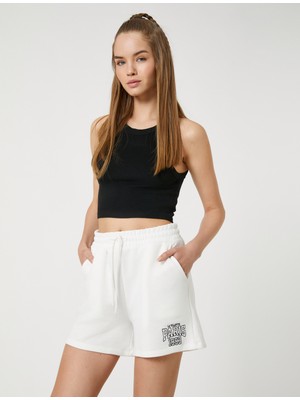 Koton Mini Şort Beli Bağcıklı Cep Detaylı