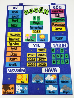 Takvim Interaktif (Keçe Eğitim Materyali)