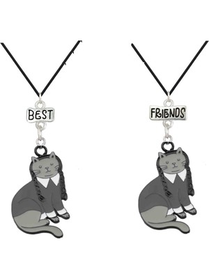 Herşey Nota Best Friends 2'li Kedi Kolye