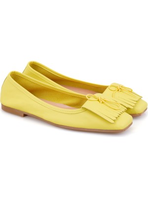 Desa Darcell Sarı Kadın Deri Babet