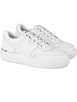 Astrıd Beyaz Erkek Spor Deri Ayakkabı