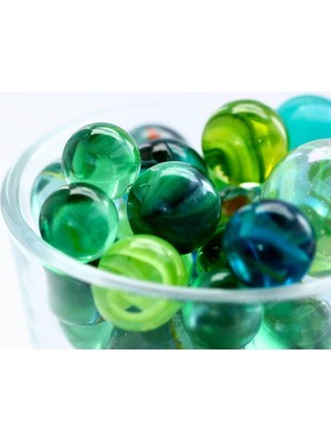 abnturk 25 Adet Dekoratif Büyük Boy Cam Dobi Misket Balyoz Misket Cam Bilye Dev Boy Büyük Cam Cilli