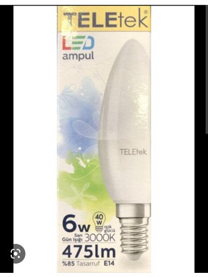 Teletek LED Ampul Sarı Günışığı