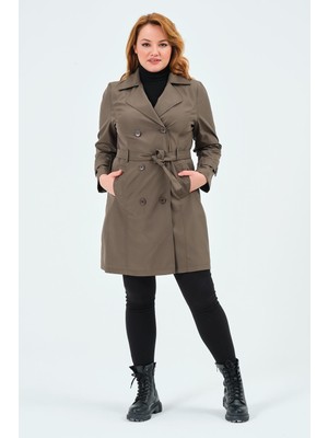 Glr & Gym Kamelya Kadın Büyük Beden Tesettür Mevsimlik Yazlık Trençkot