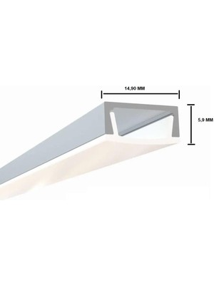 Sese Alüminyum LED Kanal Profili ve Beyaz Kapak Süper Ince 3x1 Metre - 724-17