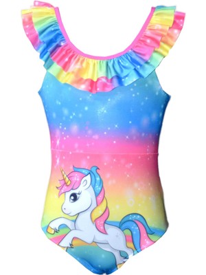 Rs Ramuni Kız Çocuk Mayo Renkli Unicorn