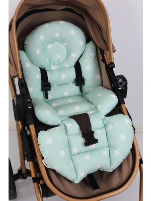 Umaybebek Ortopedik Bel Destekli Bebek Arabası Minderi, Pamuk Kumaş - Orijinal Ürün