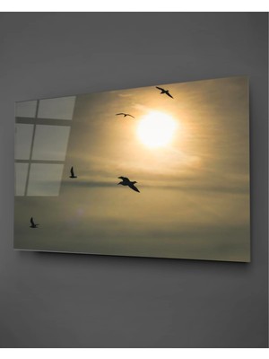 Taulart Kuşlar Cam Tablo