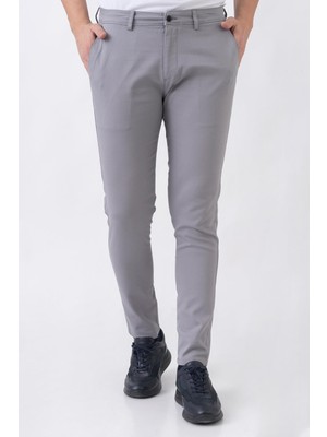 White Stone Toulouse P2306 Cavane Slim Fit Pamuklu Likralı Pantolon Gri