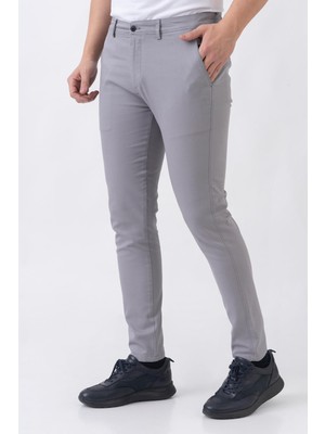 White Stone Toulouse P2306 Cavane Slim Fit Pamuklu Likralı Pantolon Gri