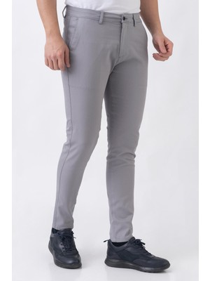 White Stone Toulouse P2306 Cavane Slim Fit Pamuklu Likralı Pantolon Gri