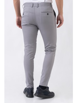 White Stone Toulouse P2306 Cavane Slim Fit Pamuklu Likralı Pantolon Gri