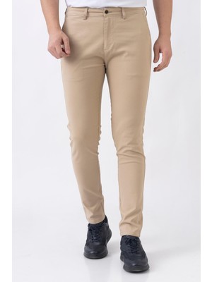 White Stone Toulouse P2306 Cavane Slim Fit Pamuklu Likralı Pantolon Vizon