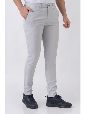 White Stone Lyon P2305 Slim Fit Pamuklu Likralı Gabardin Pantolon Taş